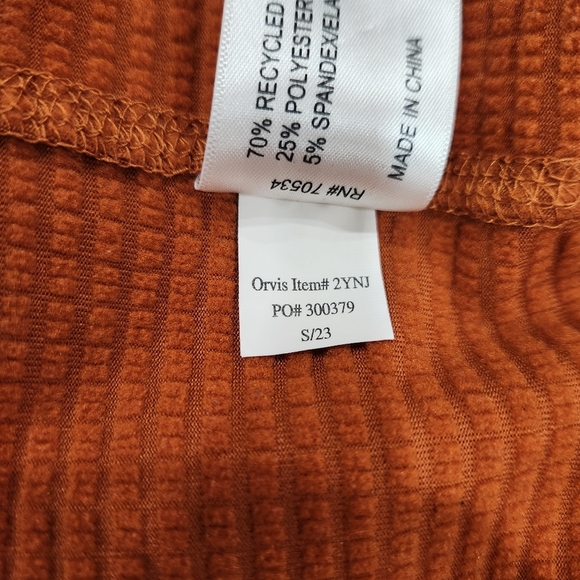 Orvis Mens Horseshoe Hills 1/4 Zip Top XL Orange Pullover Outdoor Hiking Stretch - Picture 10 of 13